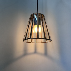 Black Glass Bell Pendant <b>Light</b> LED Hanging Soft Warm White <b>Small</b> Living Room <b>Ceiling</b> Lamp - Product Image 2