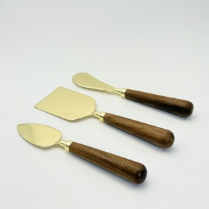 Ensemble de couteaux à fromage en acier inoxydable faits à la main, 3 couteaux à fromage élégants pour la charcuterie, cadeau élégant pour les dîners et les réceptions - Product Image 4