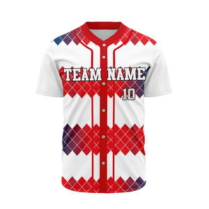 Camisetas de Béisbol Personalizadas con Logotipo Bordado, Camiseta de Béisbol Sublimada de Poliéster para Hombre - Product Image 1