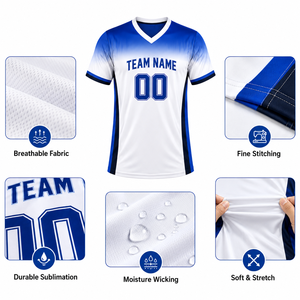 Maillot de football personnalisé sublimé à manches courtes, T-shirt d'équipe de football, vêtements de sport en polyester à séchage rapide, fabricant - Product Image 5