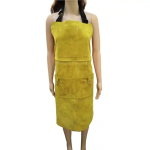 Heavy-Duty Sleeveless Leather Welding Apron Cowhide Split Industrial <b>Fire</b>-Resistant CE Certified Safety Work Clothing for - Product Image 6