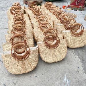 EN STOCK Bolso Tejido de Jacinto de Agua 2026 para Playa y Compras, Tejido de Fibra Ligero, Material Limpio y Seguro - Product Image 4