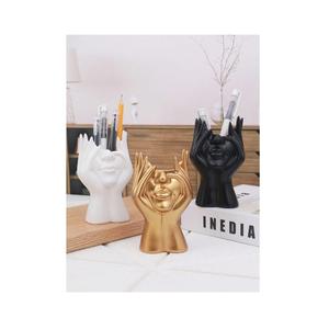 Sculpture en métal en forme de visage, design spécial, collection d'art, statue en aluminium - Product Image 1