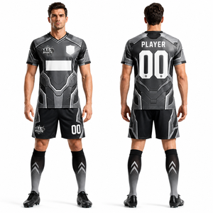 Uniforme de Fútbol de Primera Calidad, 100% Poliéster, Malla Transpirable, Absorbe la Humedad, Elástico en Cuatro Direcciones, Ropa Deportiva para Hombre - Product Image 1