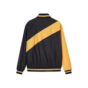 เสื้อแจ็คเก็ตบอมเบอร์แบบซิปเต็มตัว สีดำ-เหลือง รุ่นอัลฟ่า น้ำหนักเบา สไตล์วาร์ซิตี้ กันลม พิมพ์ลาย ไซส์พลัส คอตั้ง แขนเสื้อแบบริบ - Product Image 2