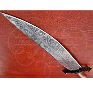 MORIAL SAGA Ensemble de couteaux Bowie en acier inoxydable forgé à la main, lame pleine longueur, manche en bois de rose, lame de 8 pouces, dentelé, pour camping en extérieur - Product Image 6