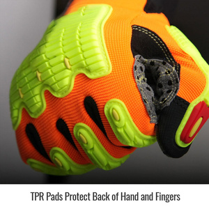 ถุงมือช่างซ่อมบำรุงอุตสาหกรรม TPR ป้องกันแรงกระแทก ทนน้ำมันและแก๊ส ออกแบบโลโก้ได้ตามต้องการ หนังสังเคราะห์ ขายดี - Product Image 3