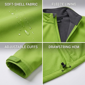 Chaqueta Softshell Personalizada para Hombre, Diseño Urbano Moderno, Resistente al Viento y al Agua, Chaqueta de Moda para Viajeros - Product Image 6