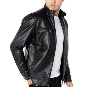 Vestes en cuir d'hiver classiques pour hommes, en cuir d'agneau véritable épaissi, style naturel, veste en cuir pour hommes - Product Image 6