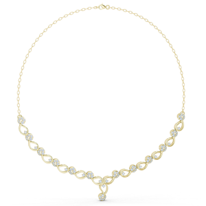 Collar de Diamantes en Oro con Piedras Redondas de Corte Brillante, Estilo Clásico para Mujer, Joyería para Ocasiones Especiales o Uso Diario, Certificado IGI - Product Image 3