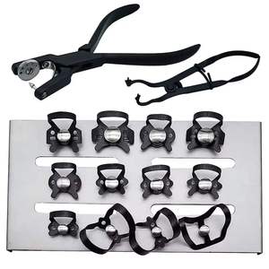 High Dental Rubber Dam Puncher Set Manual Stainless Steel Starter Kit Frame Punch Clamps CE ISO Certified By Grip Surgical - Product Image 1