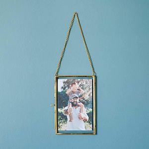 Home Decor Glass & Metal Hanging Photo <b>Frame</b> for <b>Wall</b> Decoration, with 2 Sides Glass Customized Decorative Picture <b>Frames</b> - Product Image 3