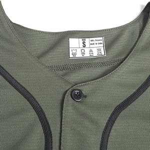 Camiseta de Béisbol Personalizada Verde Oliva de Alta Calidad, Tejido Transpirable de Alto Rendimiento, Uniforme de Equipo - Product Image 3