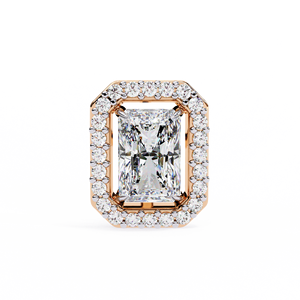 Luxury Radiant E VS 1ct Each and Round Cut Lab Grown Diamond 14K Gold IGI Certified <b>Earring</b> <b>Tops</b> for Gift Party & Anniversary - Product Image 5
