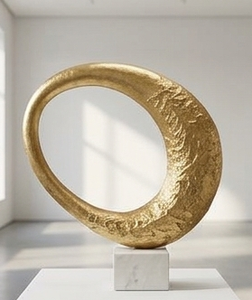 Atractivas Esculturas Decorativas Hechas a Mano con Baño de Oro, Diseño Moderno para el Hogar y Hoteles, para Sala de Estar, Objetos Decorativos Hechos a Mano - Product Image 5