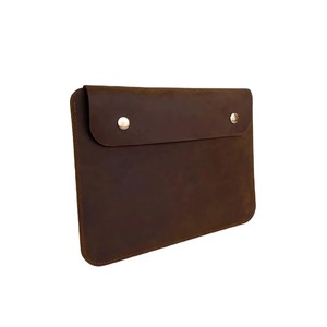 Factory Wholesale Custom Logo Durable Vintage Business Sling Genuine Leather <b>Laptop</b> <b>Sleeve</b> for Men Protective Design LS-0218 - Product Image 2