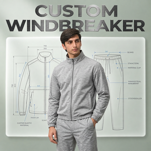 Ensemble de vêtements de sport en nylon personnalisé pour hommes, coupe-vent, sweat à capuche, short, léger, coupe-vent, course à pied, entraînement, streetwear décontracté - Product Image 4