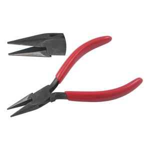 Alicates de punta fina de acero inoxidable de 115 mm con mango de PVC y mordazas lisas para crimpado, corte, pesca y fabricación de joyas OEM - Product Image 1