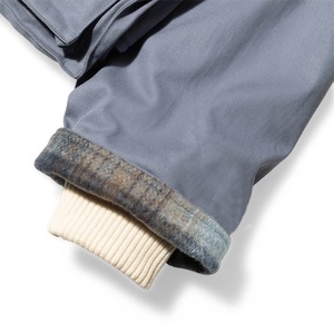 High Quality Custom Flannel Lined Cotton <b>Canvas</b> <b>Jacket</b> <b>Men</b> Contrast Corduroy Collar Multi Pockets Utility Workwear <b>Jacket</b> - Product Image 5