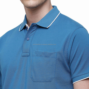 Logo personnalisé pour hommes pour polo avec demi-manches motif solide vêtements décontractés de bonne qualité avec coupe régulière conception personnalisée - Product Image 6