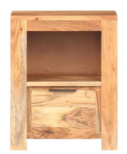 Mesa de Noche Plegable de Madera Maciza con Cajón, Moderna, para Dormitorio, Almacenamiento, Decoración del Hogar, Uso en Hospitales, Entrada, Comedor - Product Image 2