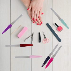 Lima de uñas metálica (6 piezas) para uñas naturales, hecha de acero inoxidable, tipo espada - Product Image 5