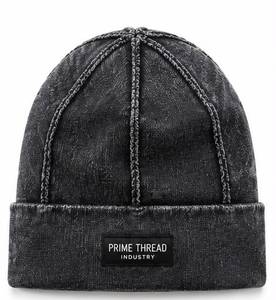Bonnet tricoté unisexe 100 % acrylique personnalisé avec logo, bonnet d'hiver à revers, bonnet en tricot OEM pour l'extérieur – Vente chaude - Product Image 5