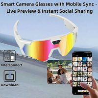 Caméra vidéo intelligente, enregistrement photographique, Wifi, prévisualisation en temps réel, lunettes de soleil HD