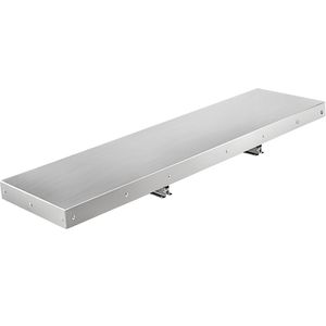 Estante Plegable de Acero Inoxidable de 48L x 12W Pulgadas para Servir Alimentos, Soporte de Pared para Remolques de Concesión - Product Image 1