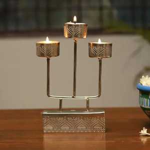 Skies Trader Gold Crescent Moon Candle Holder Metal Star Hanging Votive Stand Iron Ramadan <b>Eid</b> Mubarak Tea Light Lantern <b>Gift</b> - Product Image 5