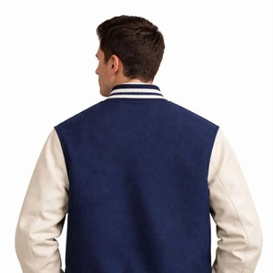 Latest Casual Canvas Varsity <b>Jacket</b> OEM Outdoor Winter Chenille Patch Embroidered Front Waterproof Breathable Windproof Mandarin - Product Image 5