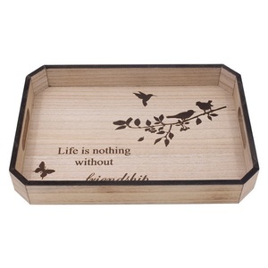 Multipurpose Solid Wood Serving <b>Tray</b> Rustic Luxury Butler Tea Coffee Ottoman Food Platter Available in Custom Design - Product Image 2