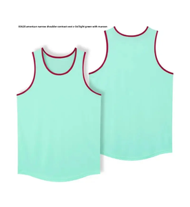 Camiseta Deportiva Estilo Americano para Hombre, Talla Grande, Delgada, con Bloques de Color, Mezcla de Algodón, Protección UV, Secado Rápido - Product Image 5