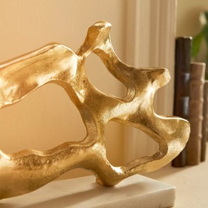 Abstract Metal Sculpture Artistic Tabletop Decor Contemporary Design Irregular Shape Handmade for Living Room - Product Image 6