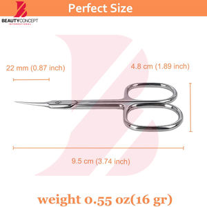 Ciseaux à cuticules légers et durables en acier inoxydable, pour manucure et pédicure professionnelle, outil de beauté de précision pour le soin des ongles - Product Image 4