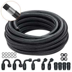 Kit de Línea de Combustible 6AN con Manguera de Combustible Trenzada de Nailon de 20 Pies y Conectores de Acero Inoxidable para Bomba de Aceite/Gasolina/Diésel de 0.34 Pulgadas - Product Image 3
