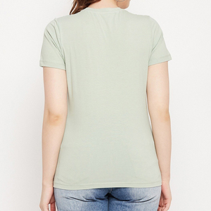 T-shirt imprimé pour femme, motif DTF, col rond, coupe classique, 100 % coton, été, coupe ample et confortable à manches courtes - Product Image 4
