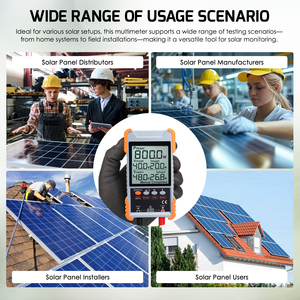 Probador de Paneles Solares de 2000W con Almacenamiento de 30 Datos |   Medidor Fotovoltaico MPPT y Probador de Paneles Solares para Instalación y Mantenimiento (OEM) - Product Image 5