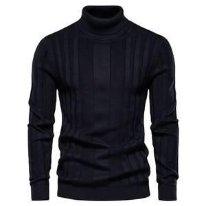เสื้อสเวตเตอร์คอเต่าครึ่งตัวคุณภาพสูงสำหรับผู้ชาย แขนยาว ถักนิตติ้ง แฟชั่นเสื้อฤดูหนาว - Product Image 3