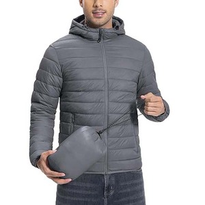 Blouson d'hiver matelassé pour homme de haute qualité, coupe-vent épais à capuche avec logo personnalisé, style urbain tendance, vente en gros - Product Image 2