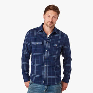 Chemise en flanelle à carreaux en coton doux pour homme, manches longues, coupe classique, boutonnée, décontractée, tissu chaud et confortable pour un look impeccable - Product Image 1