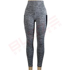 Blaze Fight Wear Quick Dry <b>Yoga</b> <b>Leggings</b> with Elastic Waist High-Waist Crossover Breathable Spandex/Polyester Solid Pattern - Product Image 1