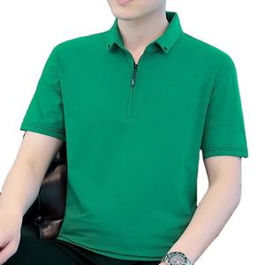 Polo d'été décontracté de couleur unie pour hommes 100% toile de polyester 2025 Street Style Slim-Fit Sports de plein air Parfait! - Product Image 2