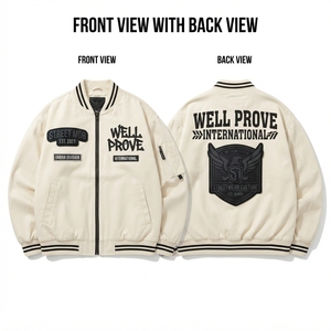 Chaqueta Bomber Marrón con Logotipo Personalizado, 350 GSM, Tela Premium de Poliéster/Nailon, Transpirable, Mangas con Paneles para Invierno - Product Image 3