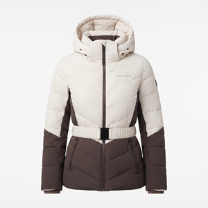 Women's <b>Belted</b> Quilted Puffer Coat Two-Tone Hooded Winter Jackets Warm Padded Outdoor Casual Fashion Outerwear Cold-Weather Wear - Product Image 3