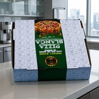 Boîte à pizza petite taille 6 pouces, format individuel, en papier kraft recyclable, avec logo personnalisé et doublure en éponge pour une seule part à emporter