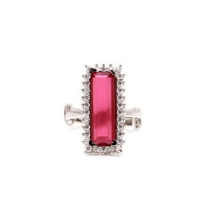 925 <b>Sterling</b> <b>Silver</b> Garnet CZ <b>Ring</b> Emerald Cut Halo Vintage Statement <b>Ring</b> Elegant Gift for Her Wholesale Price - Product Image 3