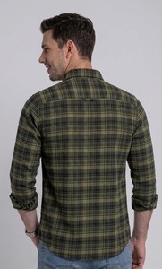 Chemise tissée unisexe Enovate à carreaux, double boutonnage, manches longues, coupe classique, décontractée, respirante, 100 % coton, pour adulte, été - Product Image 3