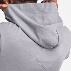 Sudadera con Capucha Ikhlas Sports, Color Gris Claro, Tejido de Felpa de Algodón Suave, 220g, Corte Holgado, Bolsillo Canguro, Capucha con Cordón Ajustable, Unisex - Product Image 6