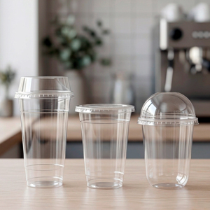 QUANG QUAN 12/16/22/24oz High Transparency Recyclable PP Single Wall <b>Cups</b> 95mm Diameter for Iced Coffee Tea & Beverage - Product Image 1